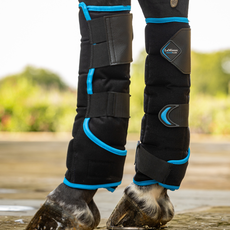 LeMieux Freeze Flow Ice Boots Hind in Black-1